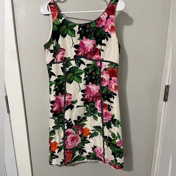 Sara Campbell 100% Silk Floral Mini dress Size 8